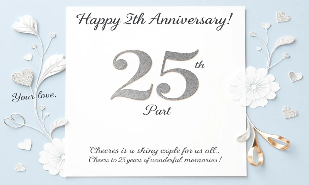 25th (Silver) Anniversary Wishes For Mom and Dad