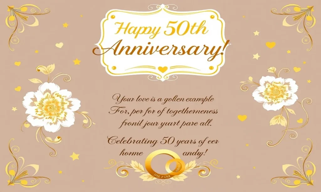 50th (Golden) Anniversary Quotes For Parents