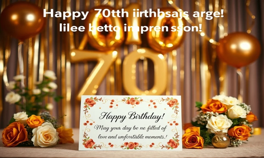 70th Birthday Wishes That Leave a Lasting Impression