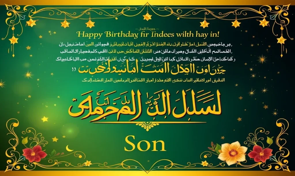 Astonishing Birthday Wishes for Son with Islamic Blessings