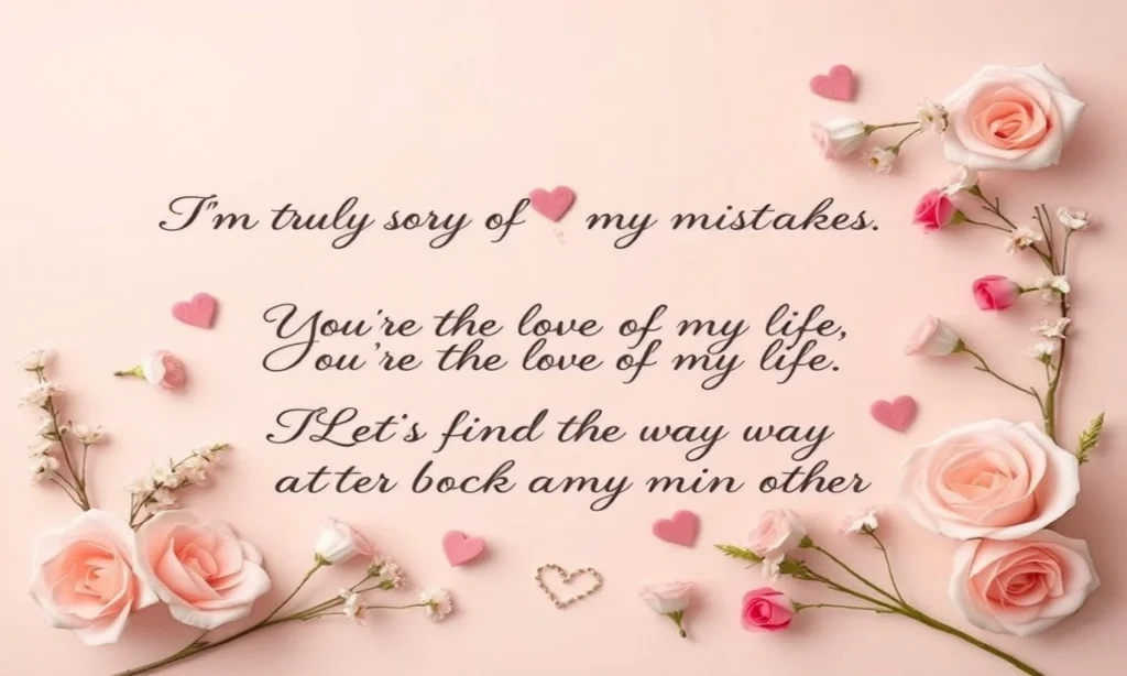 Emotional Apology Messages for Wife