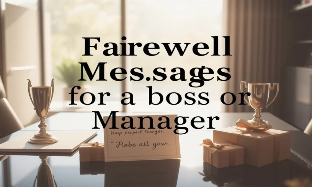 Farewell Messages for a Boss or Manager