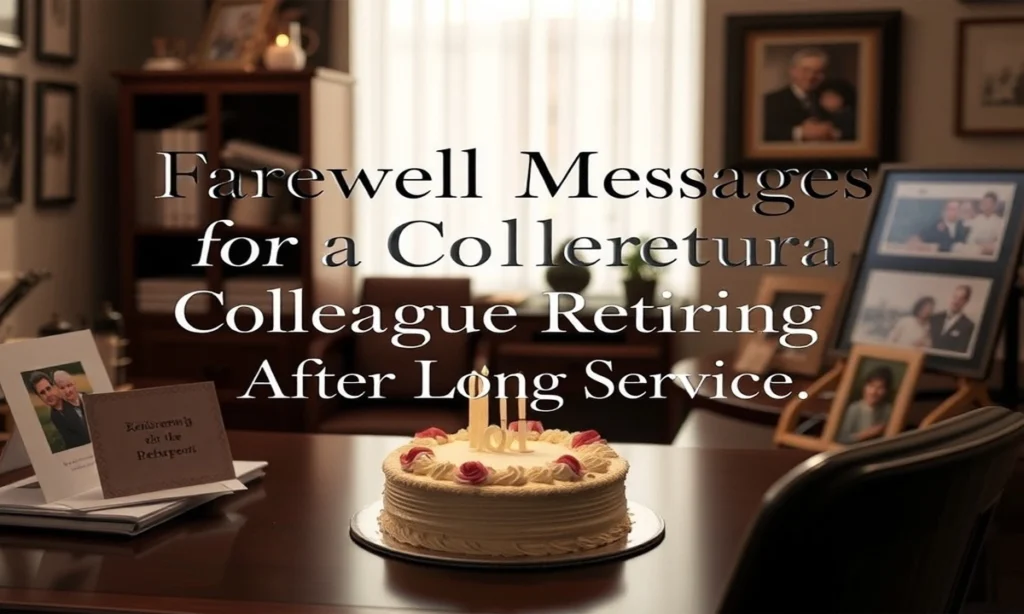 Farewell Messages for a Colleague Retiring After Long Service