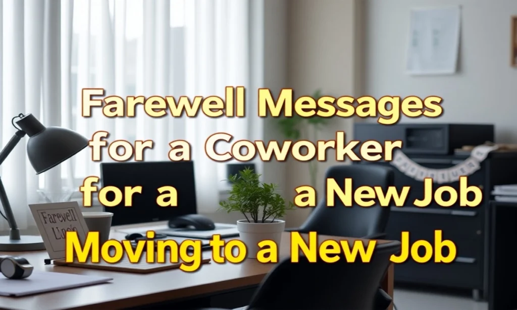 Farewell Messages for a Coworker Moving to a New Job