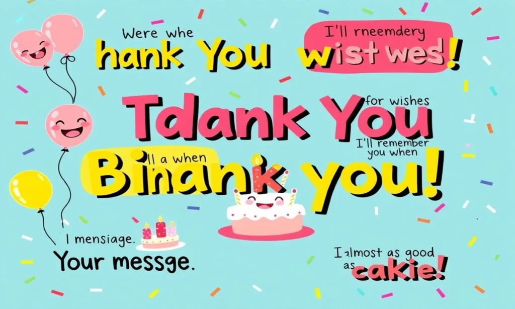 Funny Thank You Messages for Birthday Wishes