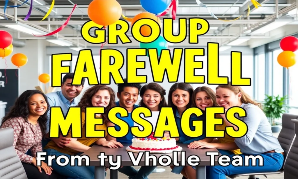 Group Farewell Messages from the Whole Team