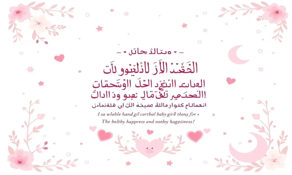 Islamic Newborn Wishes for Baby Girl