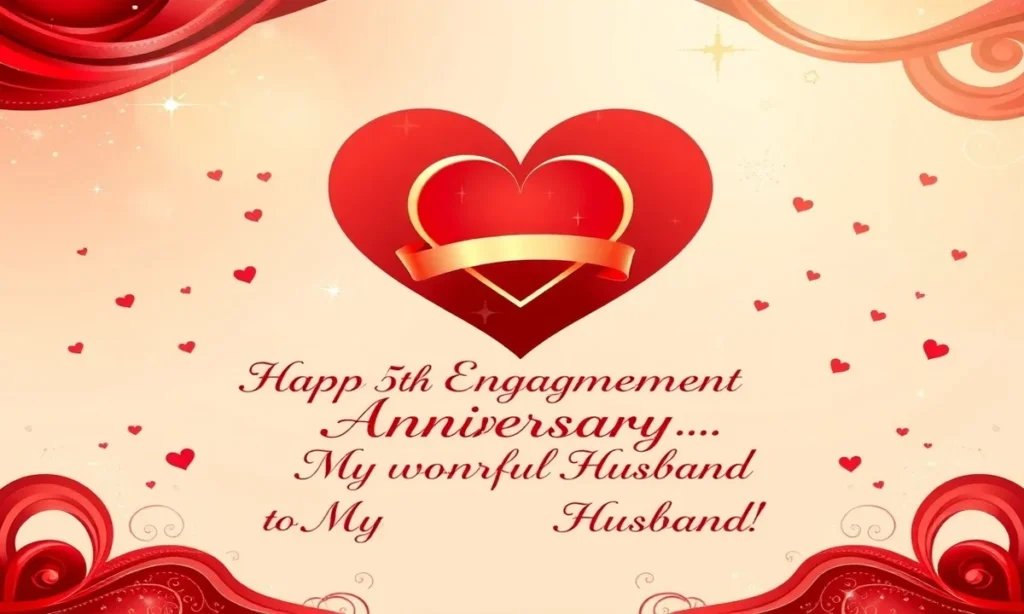 Loving 5th Engagement Anniversary Wishes for Husband