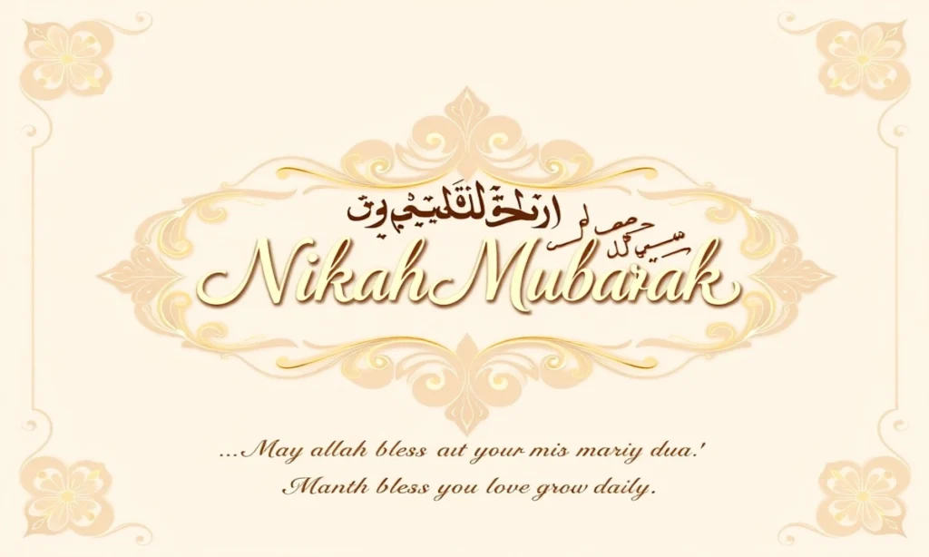 Nikah Mubarak Wishes with Islamic Duas