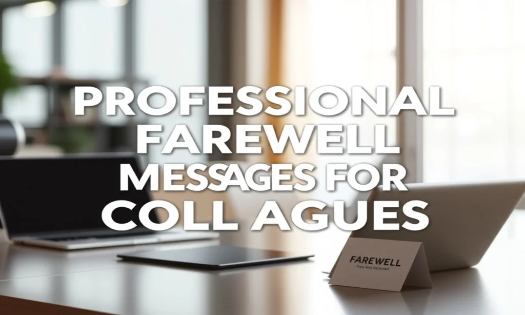 Professional Farewell Messages for Work Colleagues