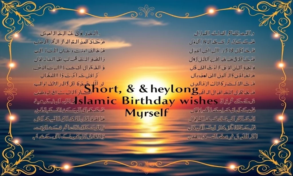 Short & Long Islamic Birthday Wishes for Myself