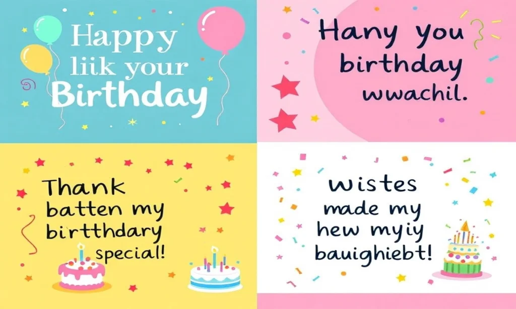 Short Thank You Messages for Birthday Wishes