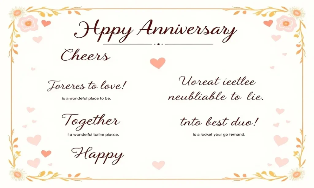 Short and Sweet Anniversary Messages For Mom and Dad