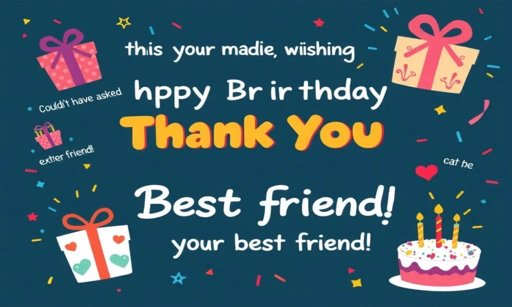 Thank You Messages for Best Friend's Birthday Wishes
