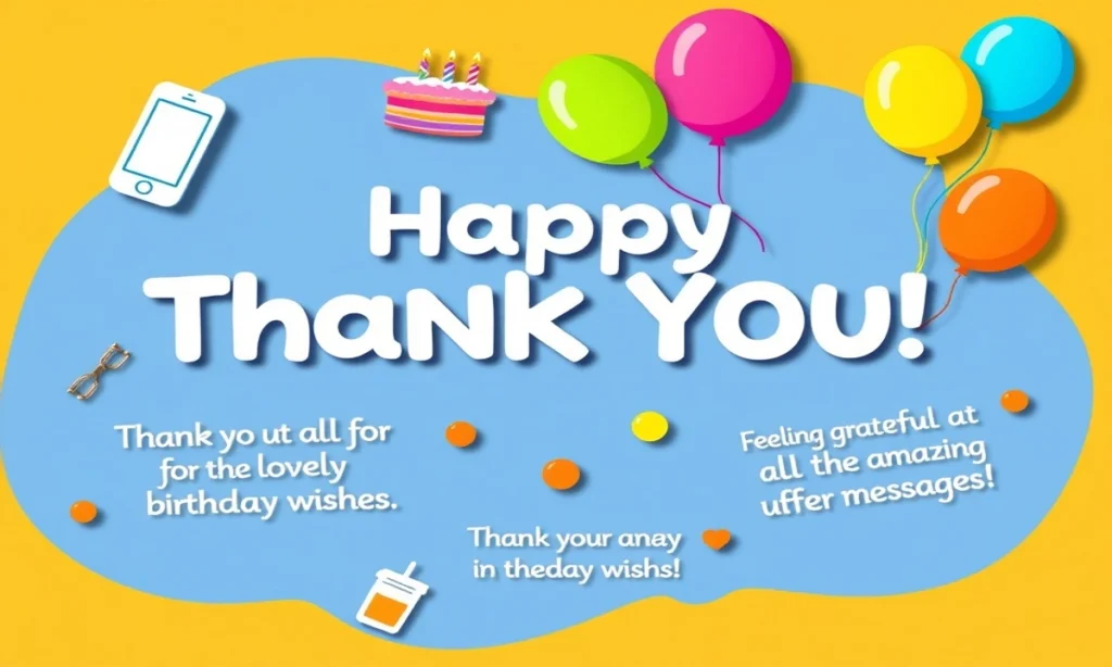 Thank You Messages for Birthday Wishes on Social Media