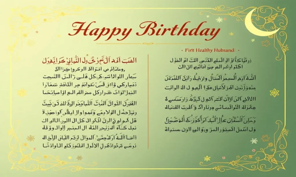 Touching Birthday Duas and Supplications for Husband's Health and Success
