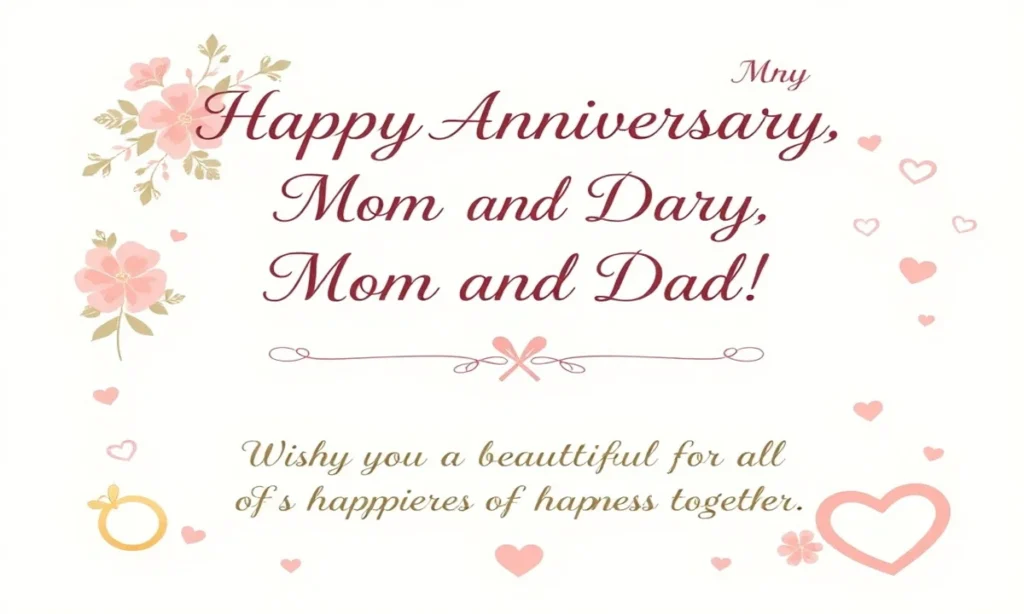Wedding Anniversary Wishes For Parents From Daughter