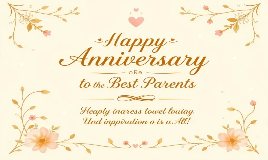 Wedding Anniversary Wishes for Parents