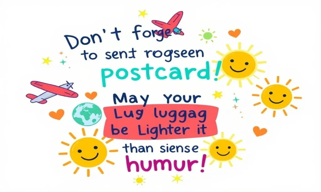 Funny and Lighthearted Happy Journey Wishes