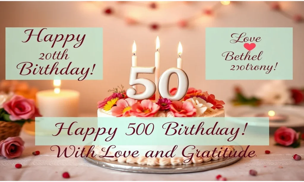 Heartfelt 50th Birthday Wishes Full of Love and Gratitude