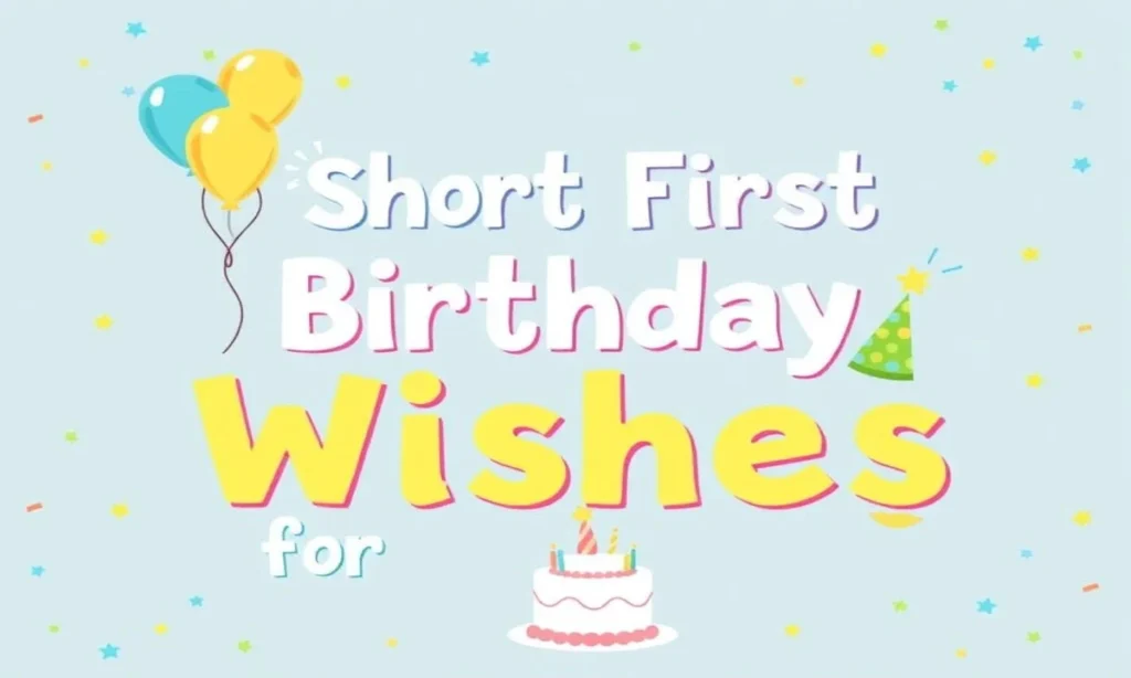 Short First Birthday Wishes for Baby Boy