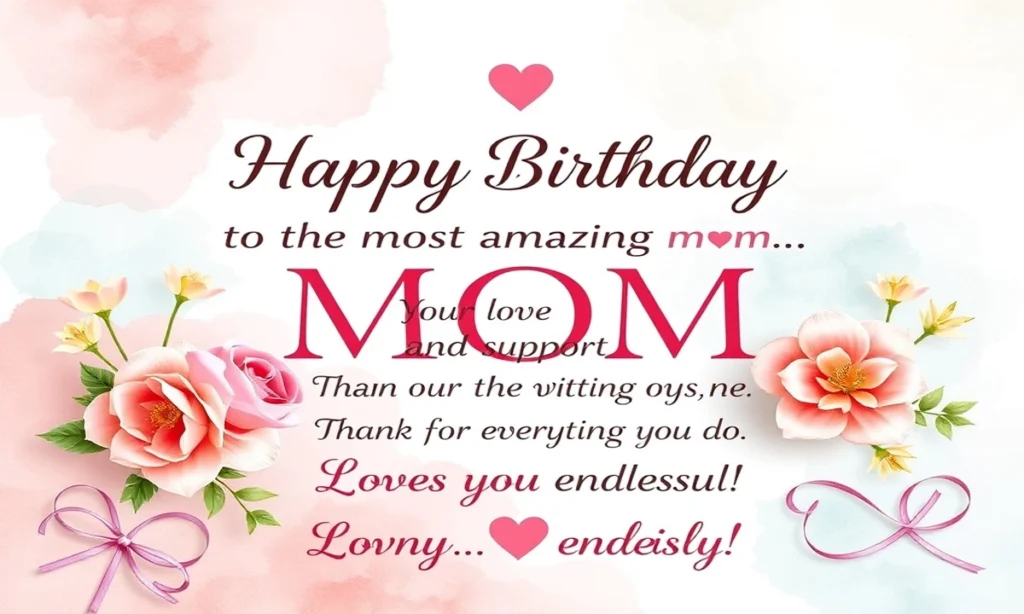 Touching and Heartfelt Birthday Wishes for Mom