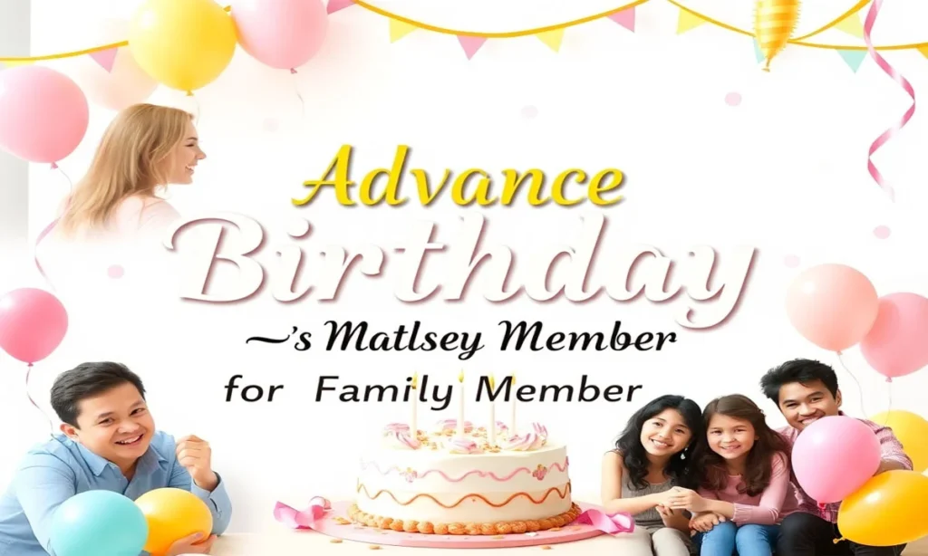 Advance Birthday Wishes for Family Members