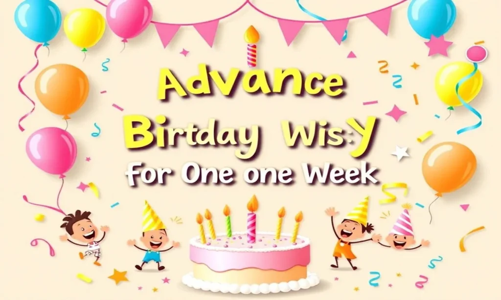 Advance Birthday Wishes for One Week Early Celebration