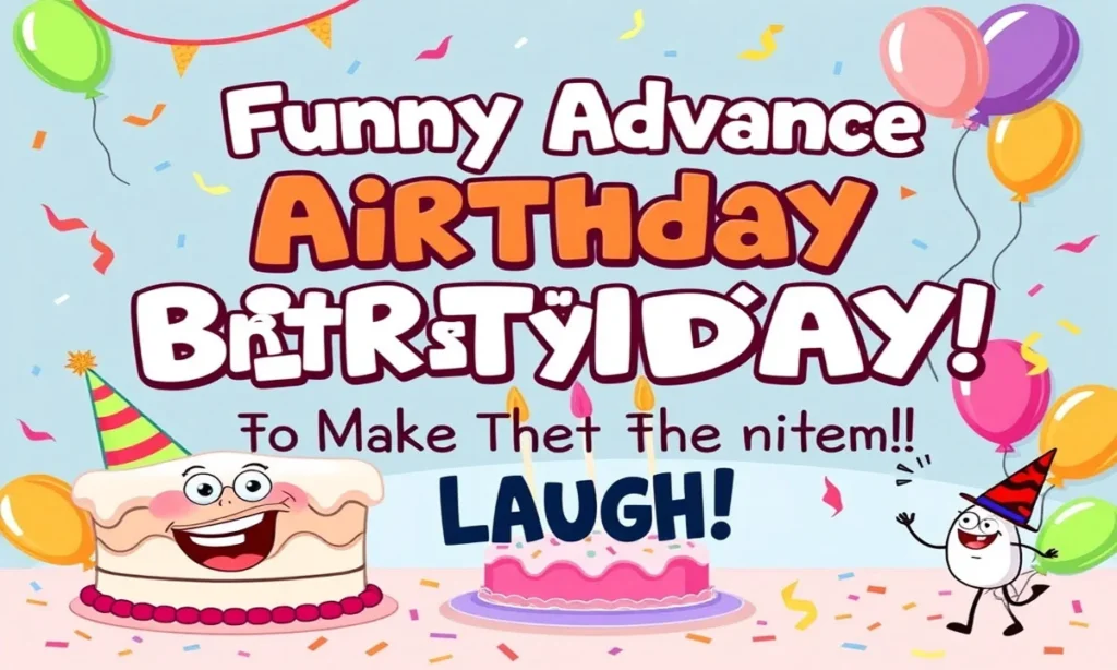 Funny Advance Birthday Wishes to Make Them Laugh
